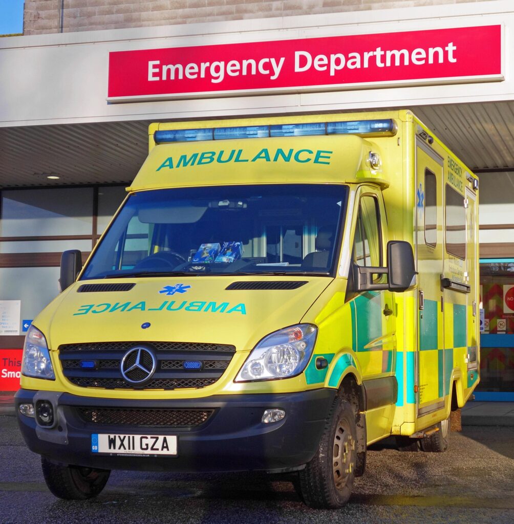 ambulance at A&E