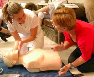 hands on resuscitation training for the dental team